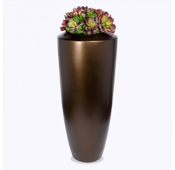 Succulent Mix Burgundy in Barrel Planter, SM by Gold Leaf Design Group | Botanicals | Modishstore