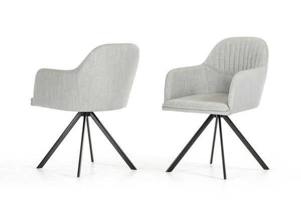 Vig Furniture Modrest Synergy Modern Fabric Dining Arm Chair | Modishstore | Armchairs-4