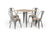 Vig Furniture Modrest T-14005 Modern Grey Metal and Wood Square Dining Table | Modishstore | Dining Tables-3