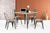 Vig Furniture Modrest T-14005 Modern Grey Metal and Wood Square Dining Table | Modishstore | Dining Tables