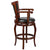 30'' High Cherry Wood Barstool With Arms, Panel Back And Black Leathersoft Swivel Seat By Flash Furniture | Bar Stools | Modishstore - 2