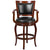 30'' High Cherry Wood Barstool With Arms, Panel Back And Black Leathersoft Swivel Seat By Flash Furniture | Bar Stools | Modishstore - 4