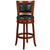 30'' High Light Cherry Wood Barstool With Open Panel Back And Black Leathersoft Swivel Seat By Flash Furniture | Bar Stools | Modishstore - 4