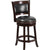 24'' High Cappuccino Wood Counter Height Stool With Panel Back And Black Leathersoft Swivel Seat By Flash Furniture | Bar Stools | Modishstore