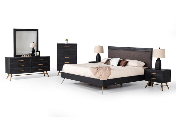 Vig Furniture Modrest Tabitha Modern Dark Brown Recycled Pine Dresser | Modishstore | Dressers-6