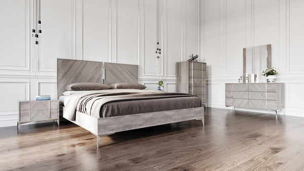 Vigfurniture Nova Domus Alexa Italian Modern Grey Mirror | Modishstore | Mirrors-4