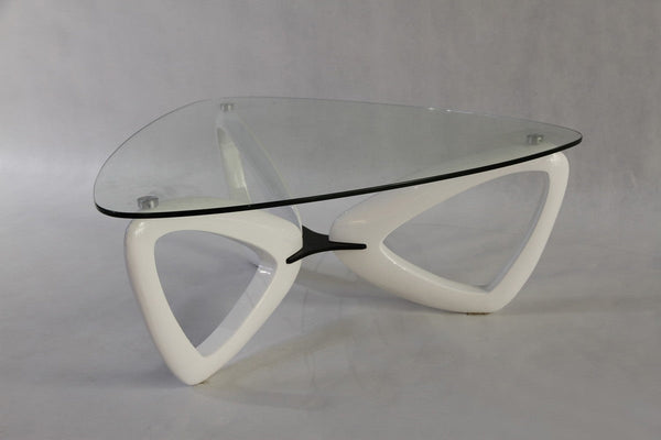 Vig Furniture Modrest Medina Contemporary Glass & White Coffee Table | Modishstore | Coffee Tables-2
