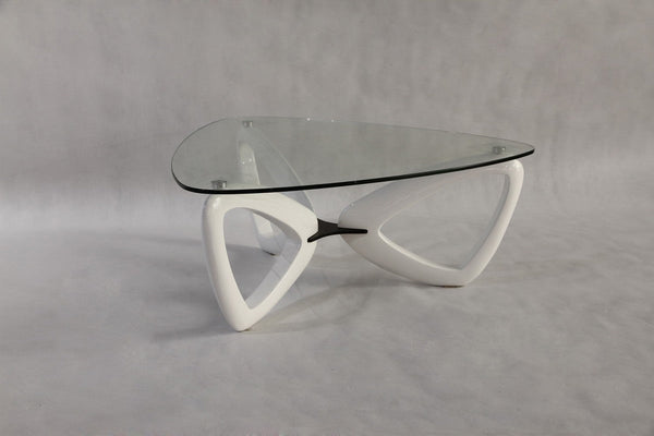 Vig Furniture Modrest Medina Contemporary Glass & White Coffee Table | Modishstore | Coffee Tables-4