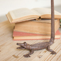 Kalalou Cast Iron Alligator Paper Towel Holder - Set Of 4 | Modishstore | Kitchen Accessories
