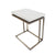 Vig Furniture Modrest Lansing Modern White Concrete & Antique Brass End Table | Modishstore | End Tables