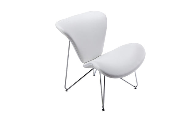 Vig Furniture Modrest Decatur Contemporary White Leatherette Accent Chair | Modishstore | Accent Chairs-2