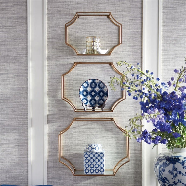 Hudson Mirrored Wall Shelves “Set of 3 By Napa Home & Garden