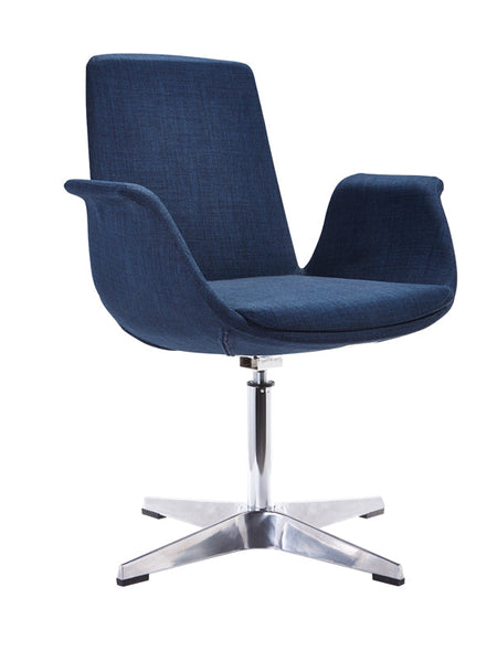 Vig Furniture Modrest Dacia Modern Blue Fabric Accent Chair | Modishstore | Accent Chairs