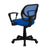Low Back Blue Mesh Swivel Task Office Chair With Curved Square Back And Arms By Flash Furniture | Office Chairs | Modishstore - 3
