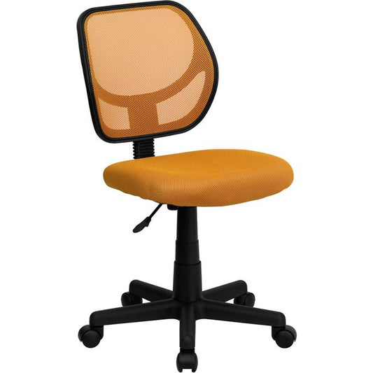 Low Back Orange Mesh Swivel Task Office Chair By Flash Furniture | Office Chairs | Modishstore