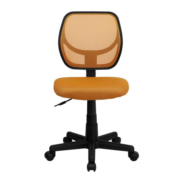 Low Back Orange Mesh Swivel Task Office Chair By Flash Furniture | Office Chairs | Modishstore - 4