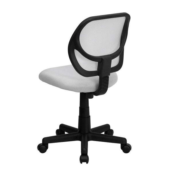 Low Back White Mesh Swivel Task Office Chair By Flash Furniture | Office Chairs | Modishstore - 3