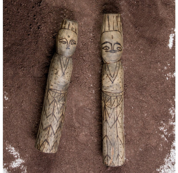 Folk Sculpture Male/Female by Gold Leaf Design Group | Sculptures | Modishstore-2