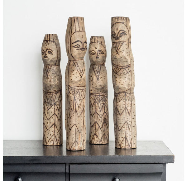 Folk Sculpture Male/Female by Gold Leaf Design Group | Sculptures | Modishstore