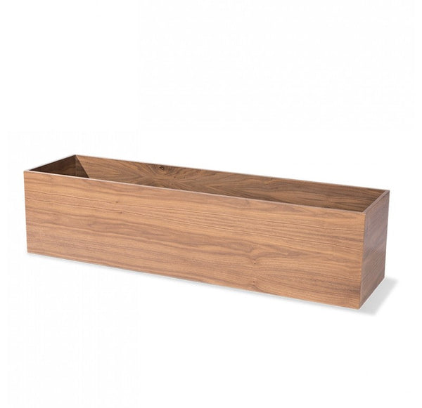Linear Planter, Walnut Veneer by Gold Leaf Design Group | Planters, Troughs & Cachepots | Modishstore-2