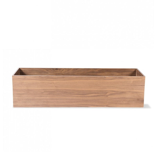 Linear Planter, Walnut Veneer by Gold Leaf Design Group | Planters, Troughs & Cachepots | Modishstore