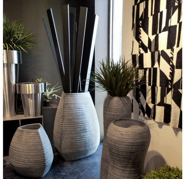 Painted Wood Planks in Trapezoid Planter, LG by Gold Leaf Design Group | Outdoor Planters, Troughs & Cachepots | Modishstore