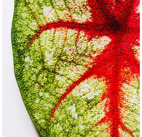 Mosaic Caladium Green Wall Art, 24