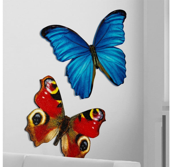 Mosaic Butterfly Blue Morpho Wall Art, 30