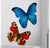 Mosaic Butterfly Blue Morpho Wall Art, 30