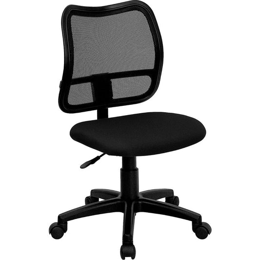 Mid-Back Black Mesh Swivel Task Office Chair By Flash Furniture | Office Chairs | Modishstore
