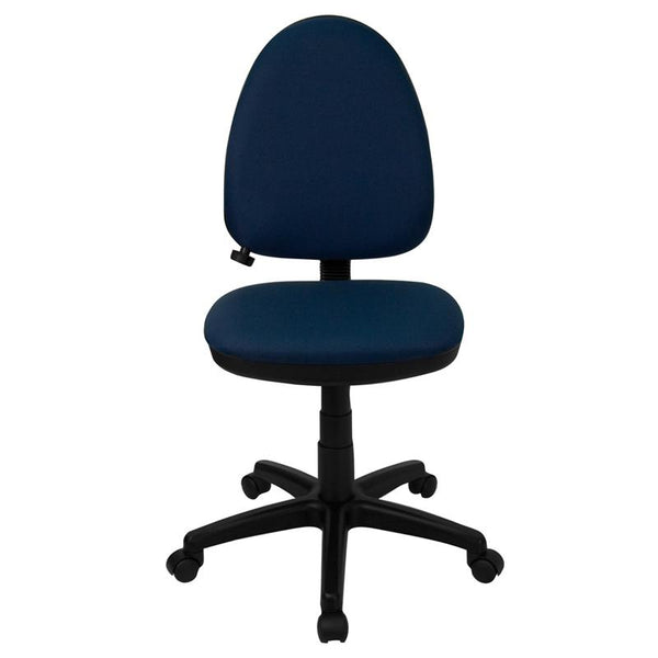 Mid-Back Navy Blue Fabric Multifunction Swivel Ergonomic Task Office Chair With Adjustable Lumbar Support By Flash Furniture | Office Chairs | Modishstore - 4