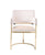Vig Furniture Modrest Tulsa Modern Cream Velvet & Gold Dining Chair | Modishstore | Dining Chairs