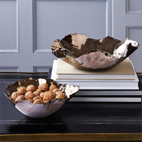 Tozai Home Golden Flow Ceramic Free Flow Bowl