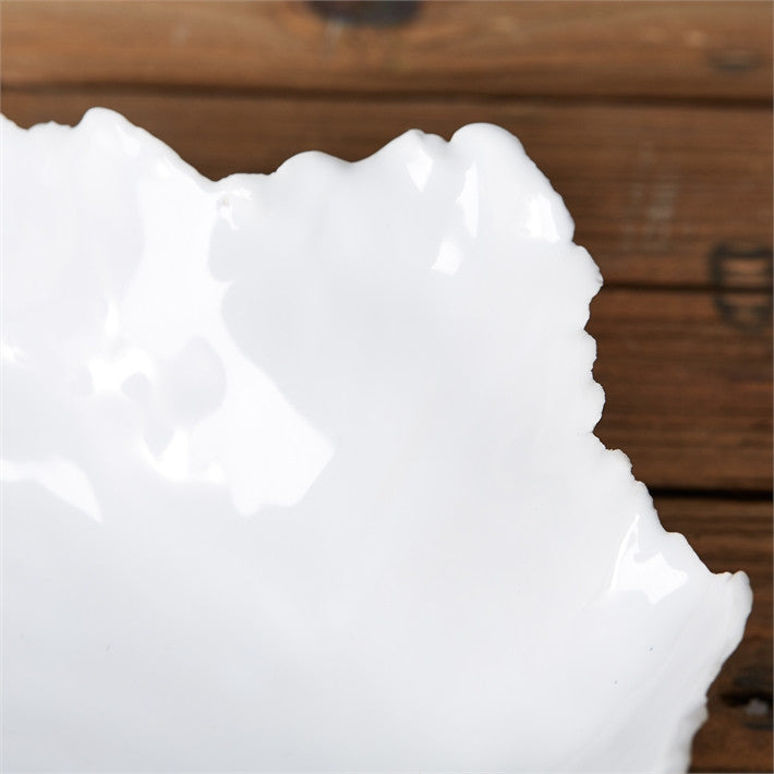 Tozai White Free Form Ceramic Bowls - 2Pc/Box - Set Of 2