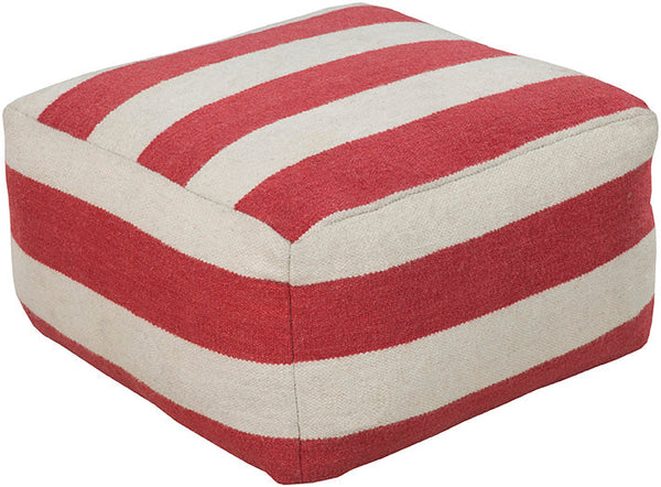 Surya Wide Stripe Pouf | Poufs | Modishstore-8